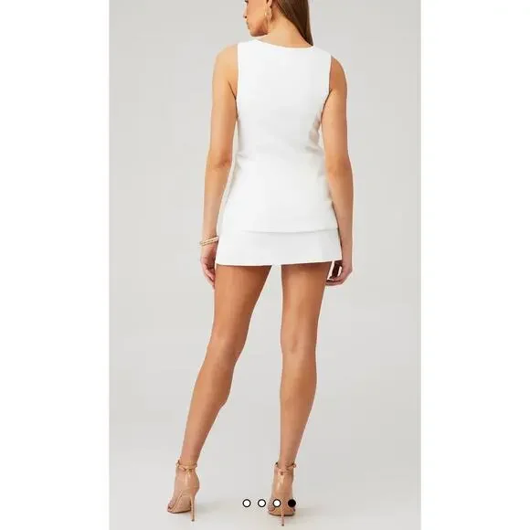 NEW NWT Amanda Uprichard Kya Romper White size Small - Picture 3 of 8